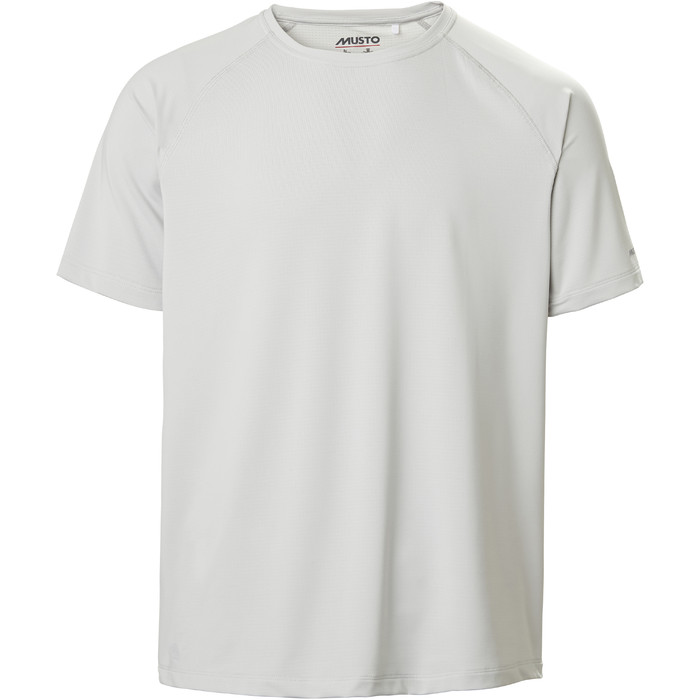 2024 Musto Mens Evolution Sunblock Short Sleeve T-shirt 2.0 81154 - Platinum