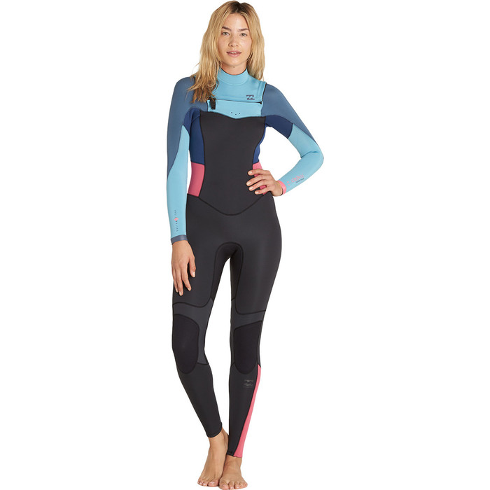 Billabong Womens 4/3mm Synergy Chest Zip Wetsuit AGAVE F44G11