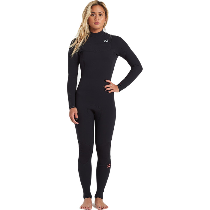 2019 Billabong Womens Furnace Carbon 4/3mm Chest Zip Wetsuit Black Q44G31