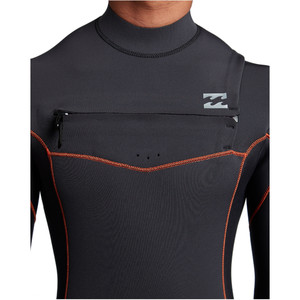 2020 Billabong Mens Revolution 2mm Short Sleeve Chest Zip Wetsuit S42M55 - Antique Black
