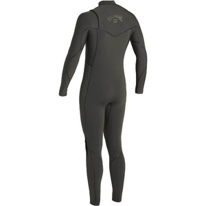 2021 Billabong Mens Furnace Natural 4/3mm Zipperless Wetsuit U44M50 - Black Moss