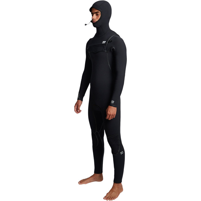 2019 Billabong Mens Furnace Ultra 5/4mm Hooded Chest Zip Wetsuit Black Q45M03