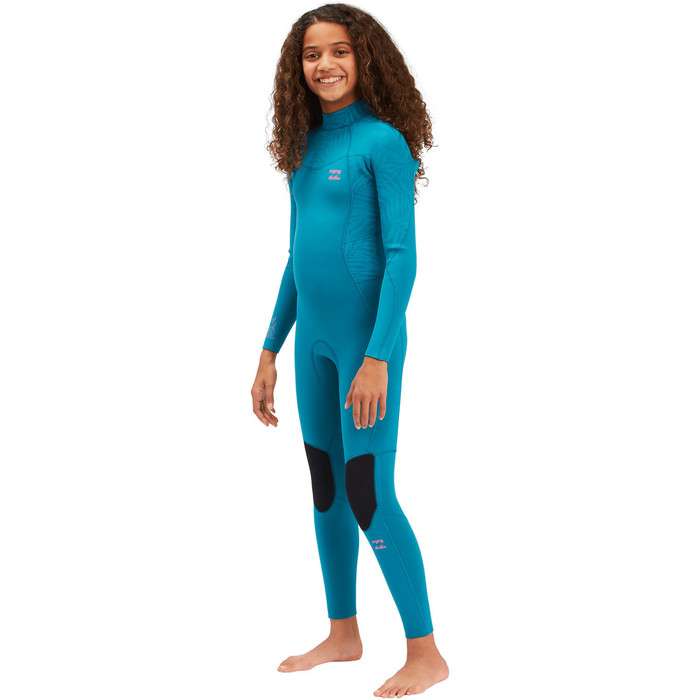 2022 Billabong Teen Girls Synergy 3/2mm Back Zip Wetsuit C43B61 - Blue Lagoon
