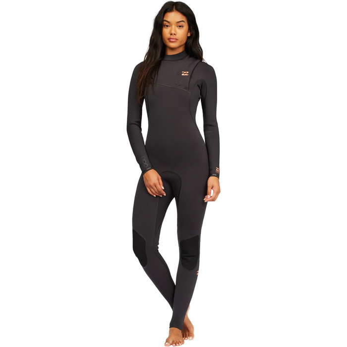 2021 Billabong Womens Furnace Natural 4/3mm Zipperless Wetsuit Z44G11 - Black Sands