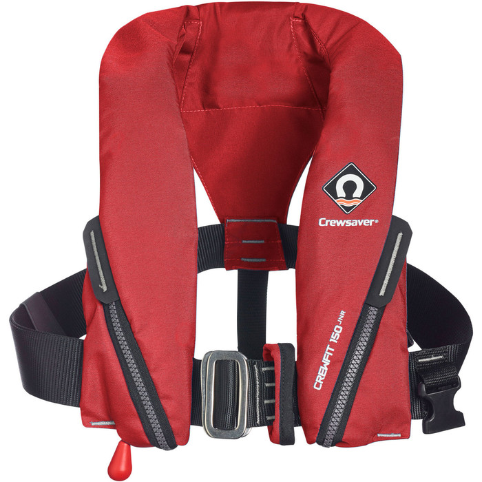 2024 Crewsaver Crewfit 150N Junior Lifejacket Auto With Harness 9705RA - Red
