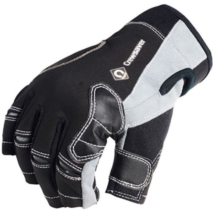 2024 Crewsaver Junior Short Finger Gloves Black 6950