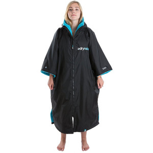 2024 Dryrobe Advance - Short Sleeve Premium Outdoor Changing Robe DR100 - M Black / Blue - OLD LISTING