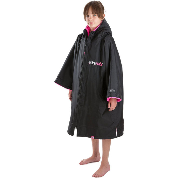 2023 Dryrobe Advance Long Sleeve Change Robe DR100L - Black / Pink