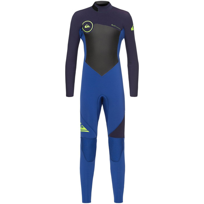 Quiksilver Toddler Boys Syncro 4/3mm Back Zip Wetsuit Nite Blue / Blue Ribbon EQKW103000
