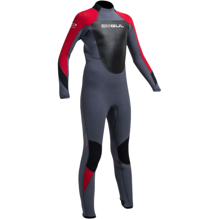 GUL Toddler Response 4/3mm Back Zip Wetsuit GRAPHITE / RED RE1249-A9