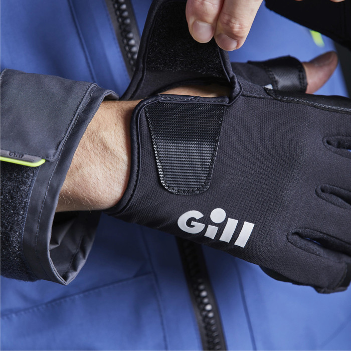 2023 Gill Double Pack Championship Short & Long Finger Sailing Gloves - Black