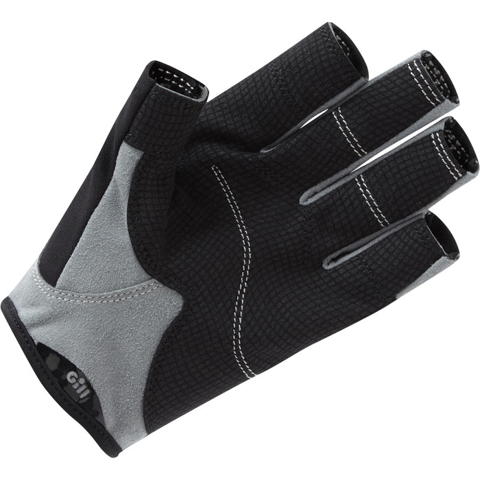 2024 Gill Deckhand Short Finger Sailing Gloves 7043 - Black