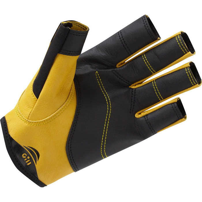 2024 Gill Pro Short Finger Sailing Gloves 7443 - Black