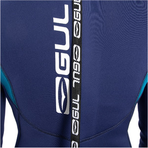 2023 Gul Womens Response 4/3mm GBS Back Zip Wetsuit RE1248-C1 - Blue / Paisley