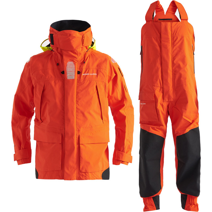 2020 Henri Lloyd Mens O-Race Offshore Jacket & Trouser Combi Set - Orange