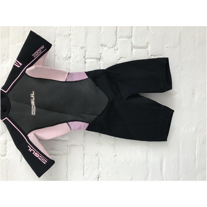 GUL Response Womens 3/2 Shorty Wetsuit Flatlock In Black / Pink