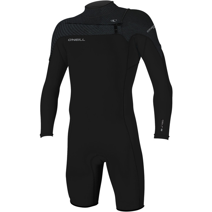 2019 O'Neill Mens Hammer 2mm Long Sleeve Chest Zip Spring Shorty Wetsuit Black / Jet Camo 4928