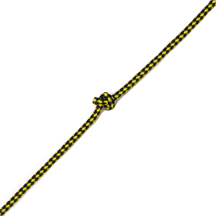Kingfisher Evolution 8 Plait Pre-Stretched Dinghy Rope Yellow / Black PS0Y - Price per metre
