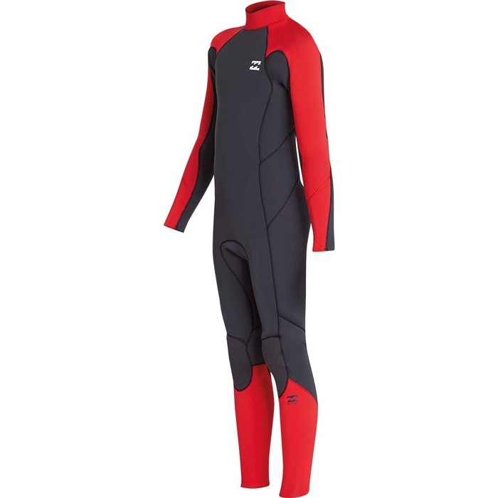 2019 Billabong Junior Boys Furnace Absolute 3/2mm Back Zip Wetsuit Red N43B10