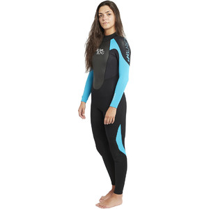 Billabong Womens Launch 5/4/3mm GBS Wetsuit Black / Turquoise 045G01