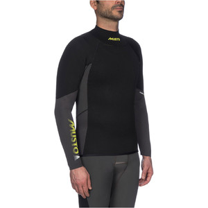 2021 Musto Mens Foiling 4mm Thermohot Long Sleeve Top Dark Grey / Black SMTS010