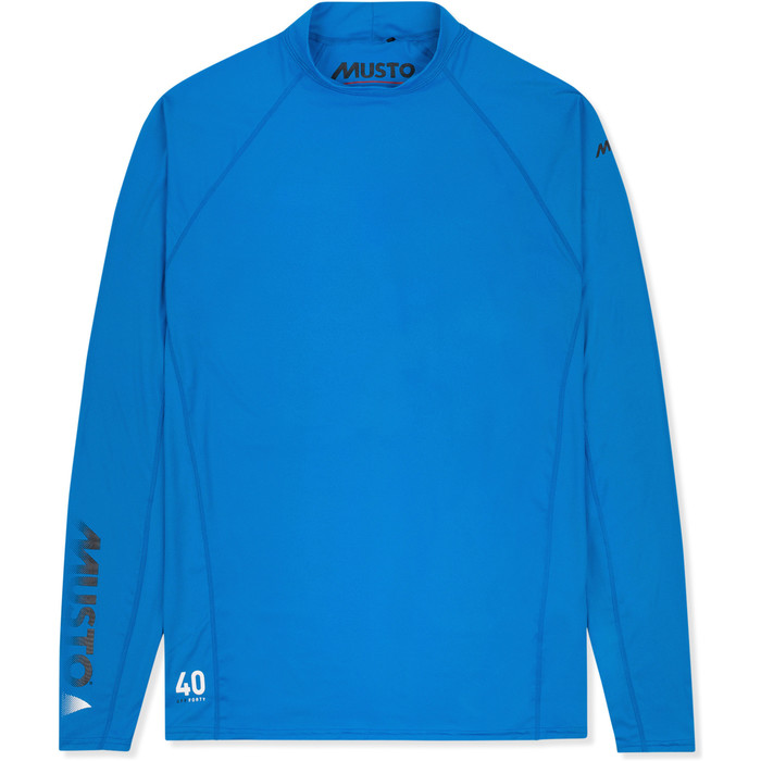 2021 Musto Mens Insignia UV Fast Dry Long Sleeve T-Shirt Brilliant Blue SUTS010