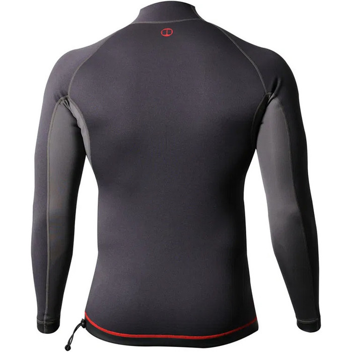 2024 Nookie Mens Ti 1mm Long Sleeve Wetsuit Top NE12 - Black / Red