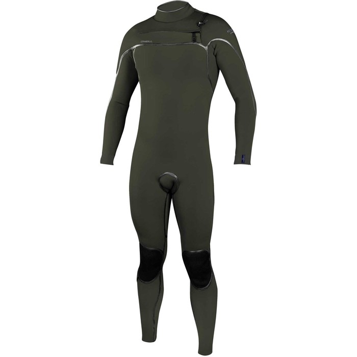 2021 O'Neill Mens Psycho One 3/2mm Chest Zip Wetsuit 5420 - Ghost Green