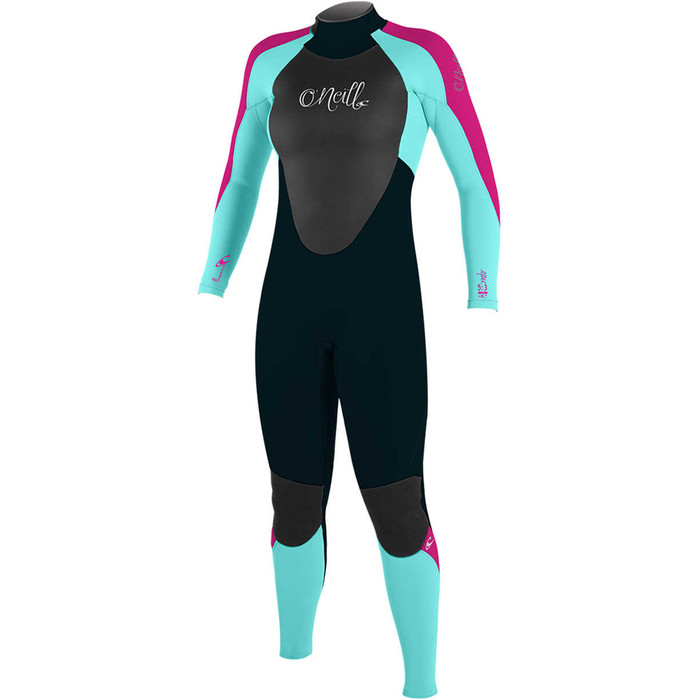 O'Neill Youth Girls Epic 4/3mm Back Zip GBS Wetsuit SLATE / SEAGLASS / BERRY 4216G