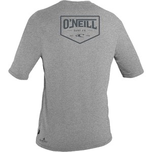 2021 O'Neill Mens Blueprint UV Short Sleeve Sun Shirt Rash Vest 5450SD - Overcast