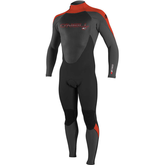 O'Neill Youth Epic 5/4mm Back Zip GBS Wetsuit BLACK / GRAPHITE / RED 4219
