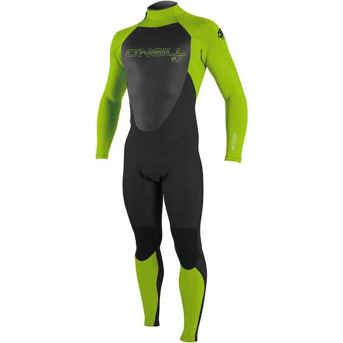 O'Neill Youth Epic 3/2mm Back Zip GBS Wetsuit BLACK / Day Glo 4215 SECOND