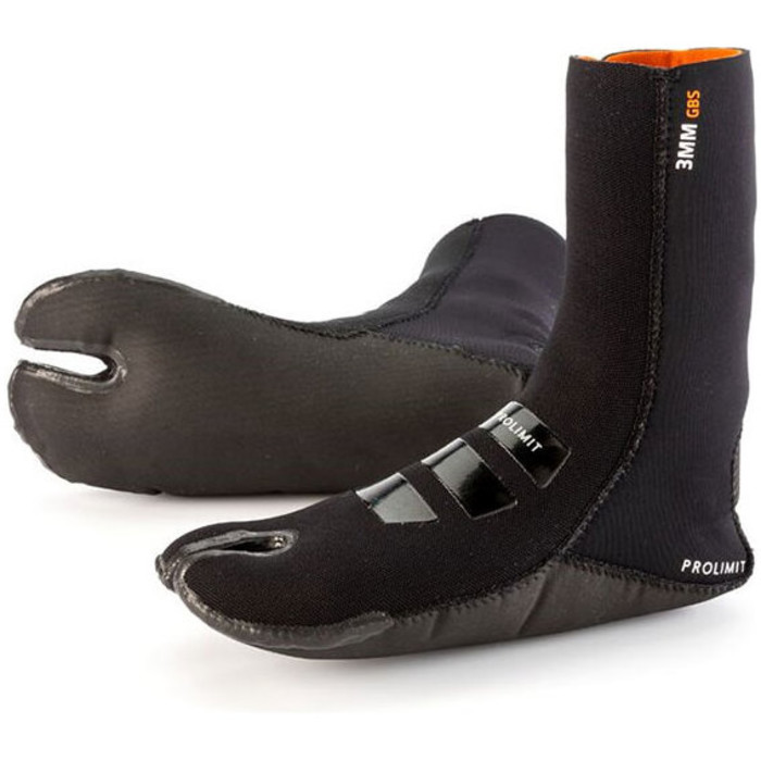 Prolimit 3mm Evo Split Toe Dura Sole GBS Boot Sock Black 70360