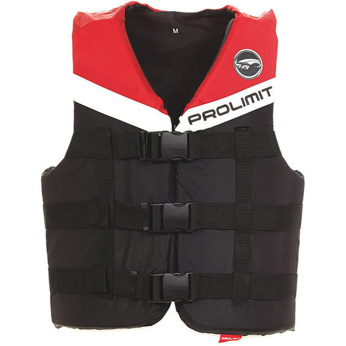 Prolimit 50N 3-Buckle Impact Ski Vest Black / Red 53260