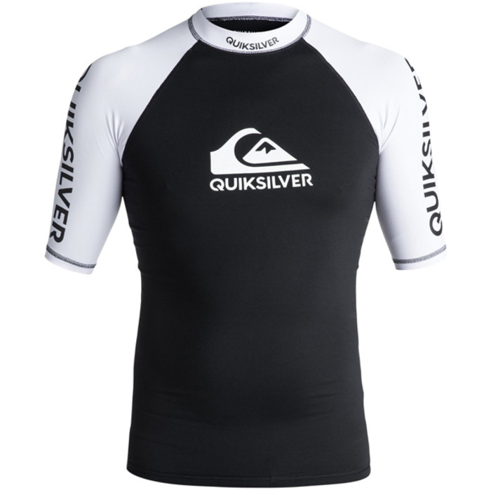 Quiksilver On Tour Short Sleeve Rash Vest BLACK EQYWR03075