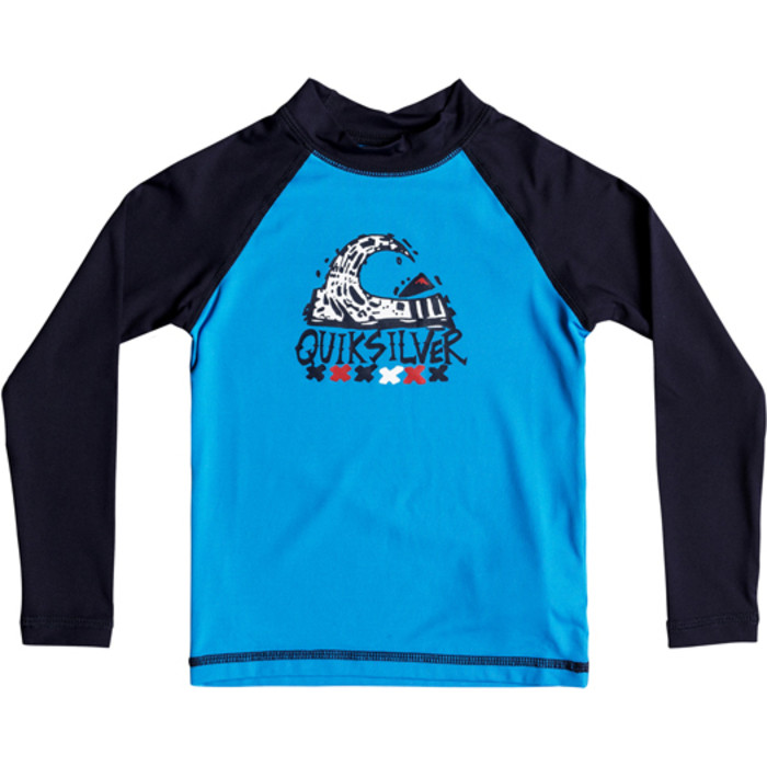 Quiksilver Boys Bubble Dream Long Sleeve Rash Vest BLUE EQKWR03023