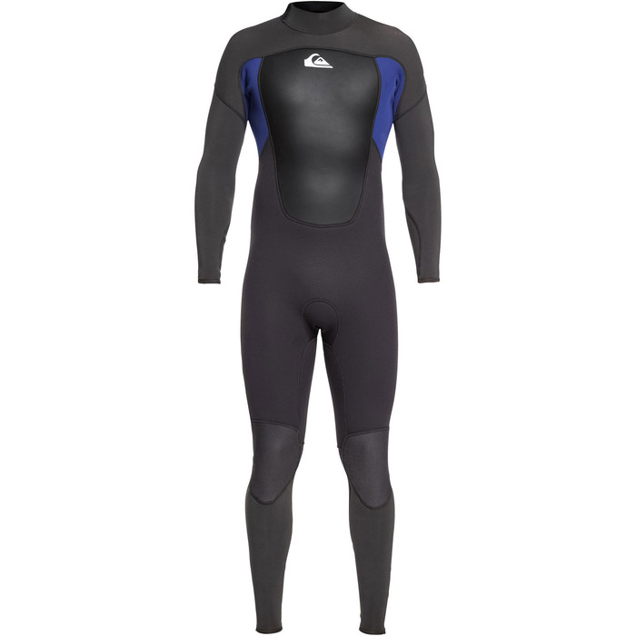 2021 Quiksilver Mens Prologue 5/4/3mm Back Zip Wetsuit Black / Nite Blue EQYW103072