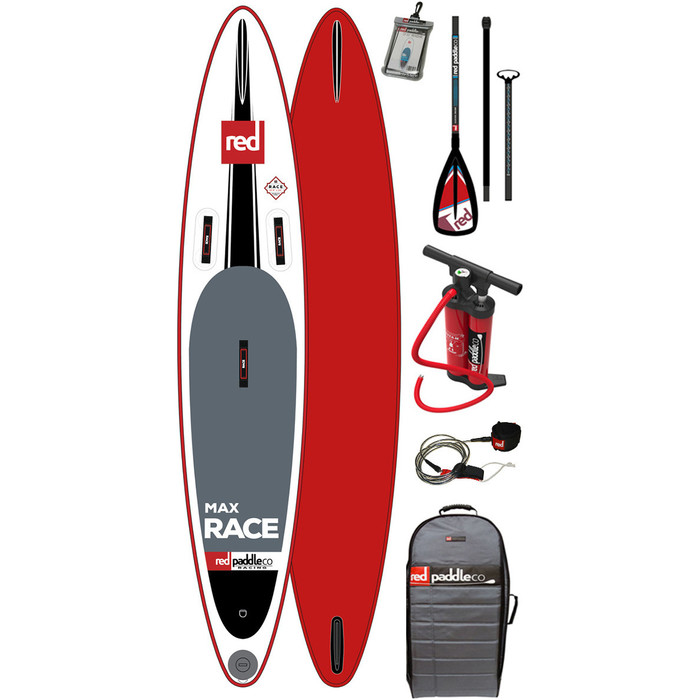 Red Paddle Co 10'6 Max Race Inflatable Stand Up Paddle Board + Bag Pump Paddle & LEASH