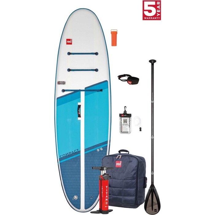 2021 Red Paddle Co Compact 9'6 Stand Up Paddle Board, Bag, Pump, Paddle & Leash Package
