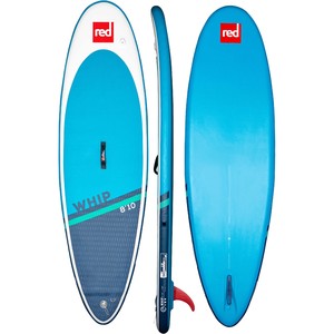 2021 Red Paddle Co Whip 8'10 Surf Stand Up Paddle Board, Bag, Pump, Paddle & Leash - Carbon / Nylon Package