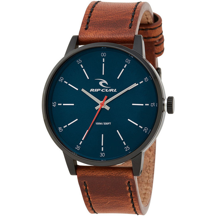 Rip Curl Drake Leather Watch Midnight Navy A2908