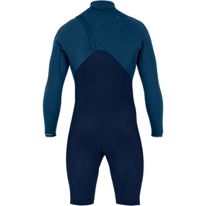 Rip Curl E-Bomb Pro 2mm L / S Zip Free GBS Shorty Wetsuit Navy WSP7HE