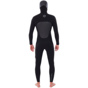 2023 Rip Curl Mens Flashbomb 6/4mm Hooded Chest Zip Wetsuit WSTYOF - Black