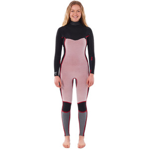 2021 Rip Curl Womens Dawn Patrol 4/3mm Chest Zip Wetsuit WSM9BS - Charcoal Grey