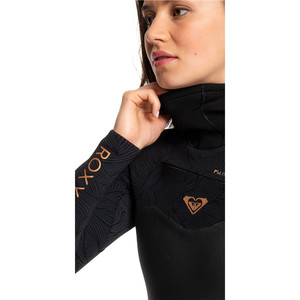 2019 Roxy Womens Performance 5/4/3mm Hooded Chest Zip Wetsuit Black ERJW203003