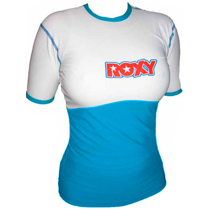 Roxy Ladies Shore Rash Vest White / Turquoise MX91W