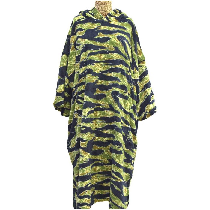 2021 TLS Kids Hooded Changing Robe Poncho 120cm - Tiger Camo