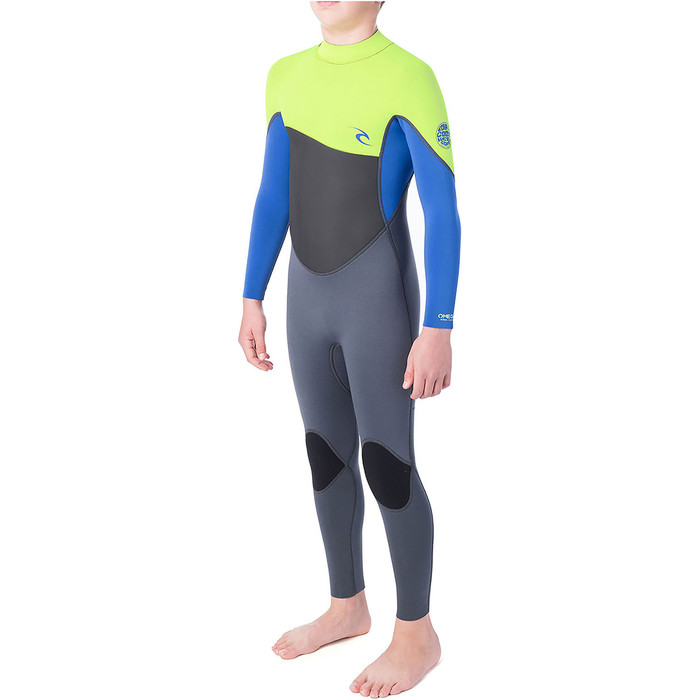 2021 Rip Curl Junior Omega 3/2mm GBS Back Zip Wetsuit Lime WSM9QB