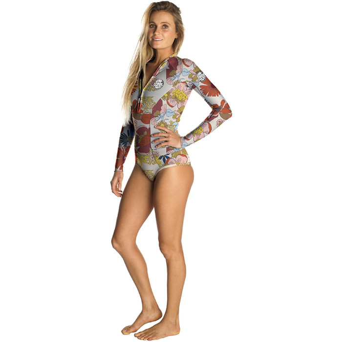 2019 Rip Curl Womens G-Bomb 1mm Long Sleeve High Cut Shorty Wetsuit MultiColour WSP9TW