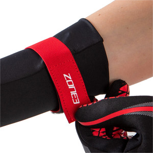2023 Zone3 2mm Neoprene Swim Gloves NA18UNSG1 - Black / Red